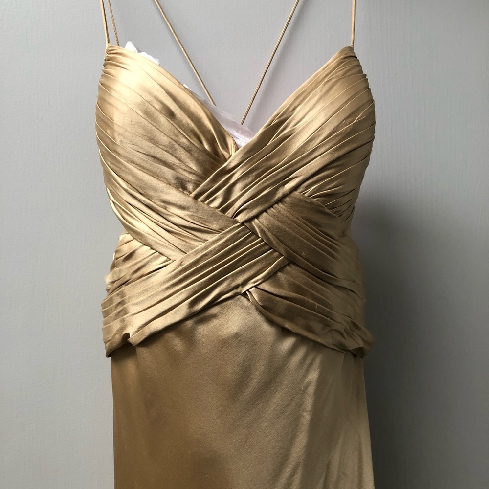 Let The Party Begin! Cache Gold Grecian Gown